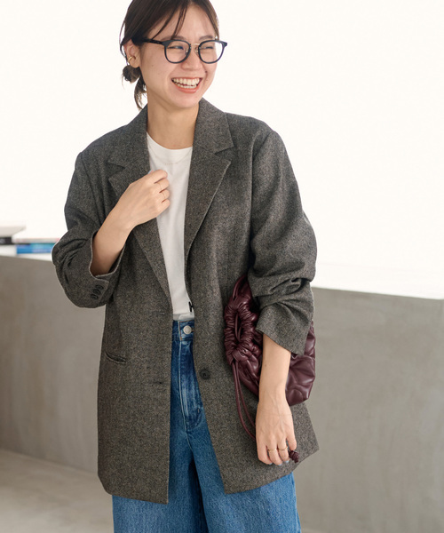 美品✨relume JOURNAL STANDARD【34】ノーカラージャケット JOURNAL STANDARD relume（ジャーナルスタンダード レリューム） ノー