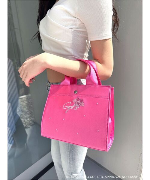 マイメロデイ　メロクロ✖️GADAコラボバック　ピンク　オンライン品切れ GYDA ハンドバッグ 「メロクロコラボ」my melody×GYDA bijou BAG