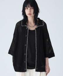 カーディガン 「VELNUS」Watermark knitting loose short sleeve stitch summer cardigan｜ZOZOTOWN Yahoo!店