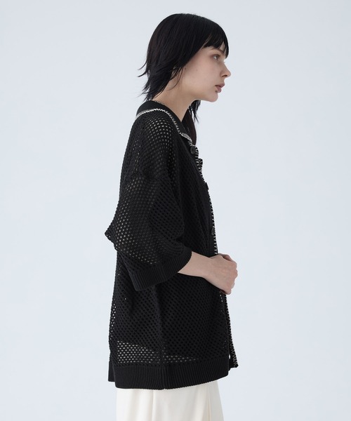 VELNUS カーディガン 「VELNUS」Watermark knitting loose short