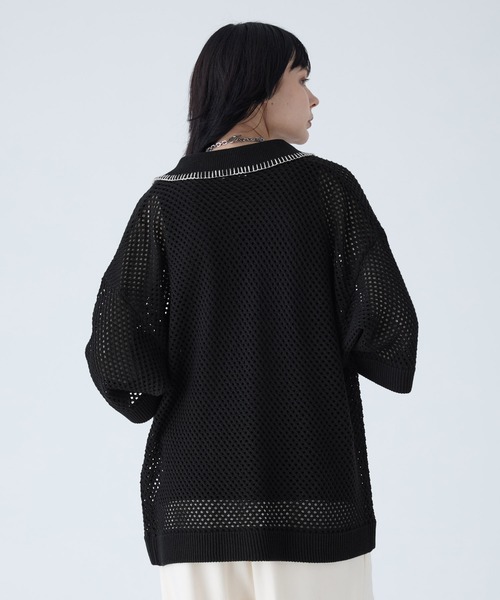 VELNUS カーディガン 「VELNUS」Watermark knitting loose short