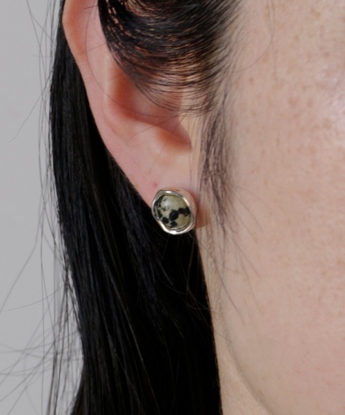 whoseA（フーシー） ピアス 「silver925」RoundgemstonePierce