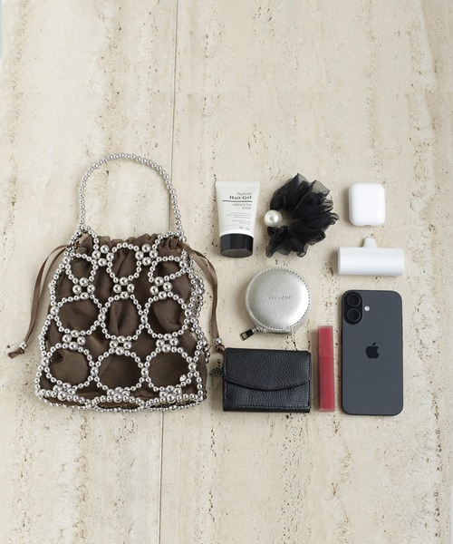 ANEMONE（アネモネ） ショルダーバッグ バッグ ビーズ編み巾着2WAY