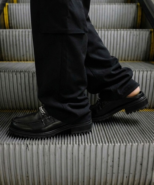 ローファー 牛革 +4.0cm タンクソール チェーンビットローファー ミュール / London Shoe Make Oxford and Derby 9015 メンズ