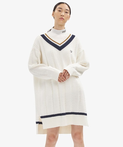 FRED PERRY（フレッドペリー） ニットワンピース 10 ベージュ