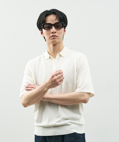 STUDIO SEVEN ラウンド型サングラス シルバー　ケース付き STUDIO SEVEN ラウンド型サングラス シルバー ケース付き