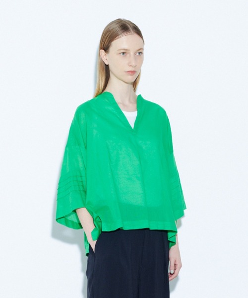 「ZUCCa」 7分袖ブラウス M size グリーン レディース