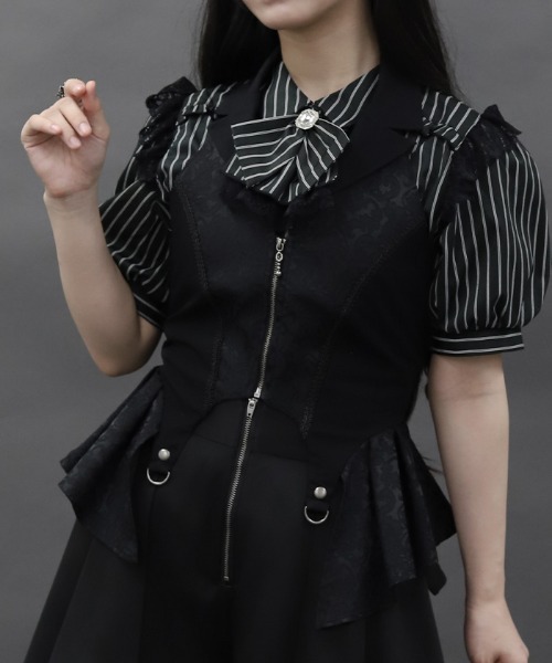ベスト ジレ ジャカードホルターベスト レディース axes femme POETIQUE ベスト ジレ ジャカードホルターベスト