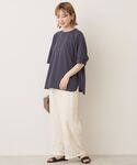tシャツ 半袖 バックフリルラウンドカットプル...の詳細画像5
