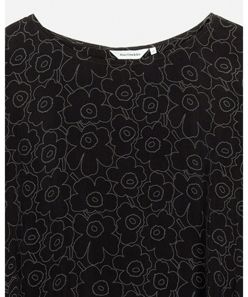 marimekko Mini Piirto Unikko ワンピース 38 黒 marimekko（マリメッコ）の「Mini Piirto Unikko / Mitta cotton