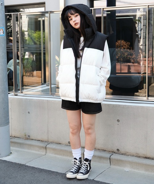   ダウンベスト ホワイト/ブラック ノースフェイス THE NORTH FACE ダウン ベスト アウター 1996 レトロ