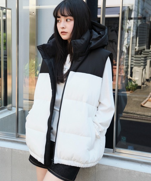   ダウンベスト ホワイト/ブラック ノースフェイス THE NORTH FACE ダウン ベスト アウター 1996 レトロ