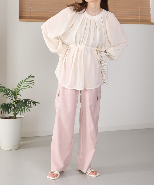 「Bab」 長袖ブラウス M アイボリー レディース_画像3
