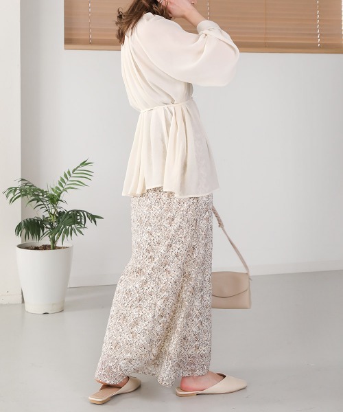 「Bab」 長袖ブラウス M アイボリー レディース_画像8