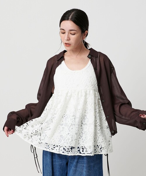 BEAUTY＆YOUTH UNITED ARROWS ポリエステル レースキャミソール