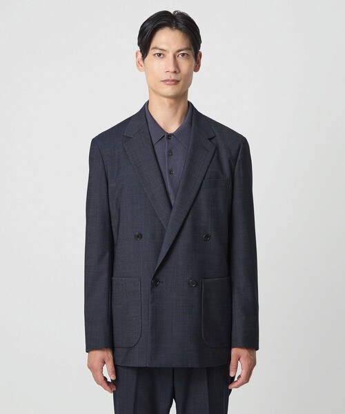 green label relaxing ダブルブレストスーツ ブラック green label relaxing ジャケット テーラードジャケット TW