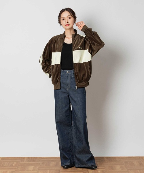 FILA（フィラ） ジップアップブルゾン L ベージュ レディース