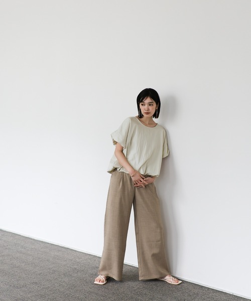 「select MOCA Et」 半袖ブラウス FREE グレイッシュベージュ レディース_画像5