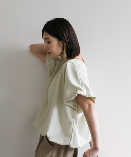 「select MOCA Et」 半袖ブラウス FREE グレイッシュベージュ レディース_画像7