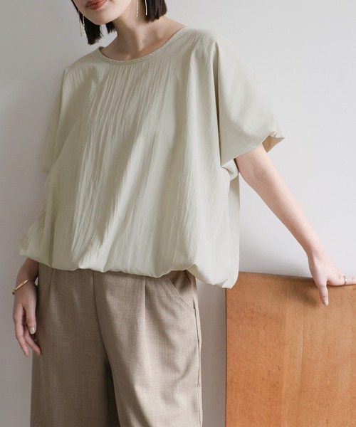 「select MOCA Et」 半袖ブラウス FREE グレイッシュベージュ レディース_画像9
