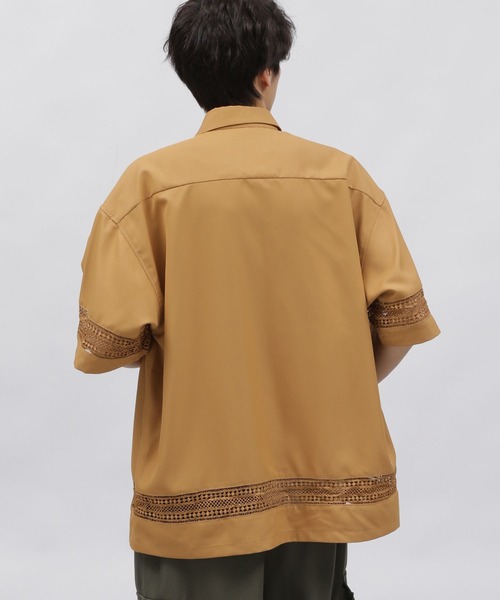「LAKOLE」 半袖シャツ MEDIUM ブラック メンズ_画像7