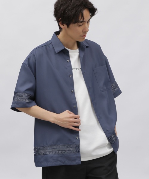 「LAKOLE」 半袖シャツ MEDIUM ブラック メンズ_画像9