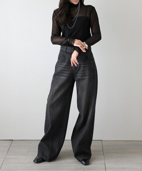 La-gemme（ラジェム） ジーンズ デニム デニムパンツ ハイウエスト