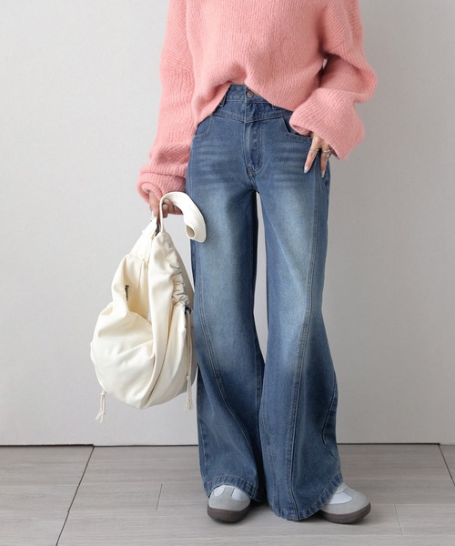 La-gemme（ラジェム） ジーンズ デニム デニムパンツ ハイウエスト