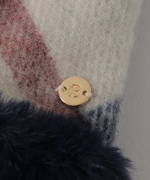 BLUE LABEL チェック柄ファー付きグローブ クレストブリッジチェックグローブ（ハット/キャップ/グローブ）｜BLUE