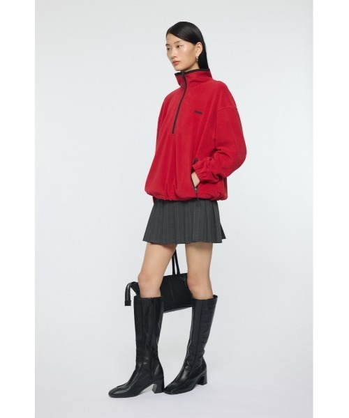 MOUSSY（マウジー） パーカー FLEECE ZIP プルオーバー レディース