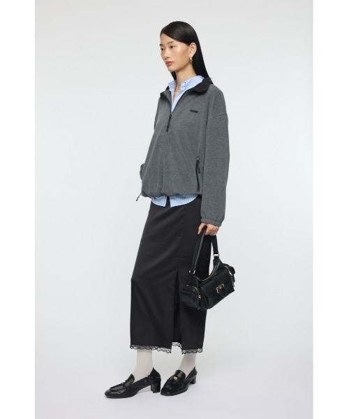 MOUSSY（マウジー） パーカー FLEECE ZIP プルオーバー レディース