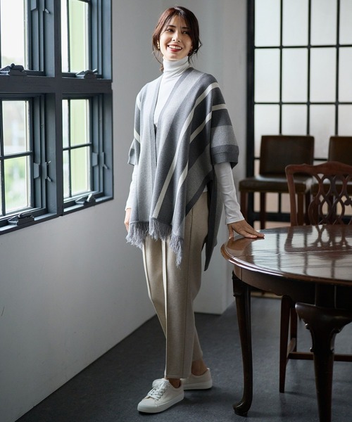 FOUND GOOD（ファウンドグッド） ポンチョ ジャガードポンチョ