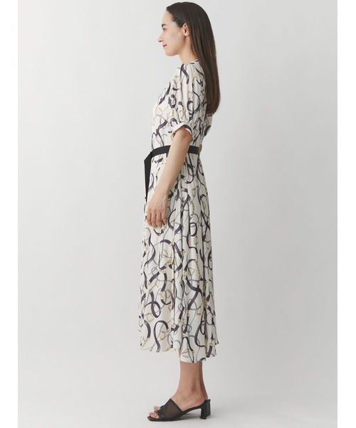 「TONAL」 半袖ワンピース 38 ネイビー レディース_画像7