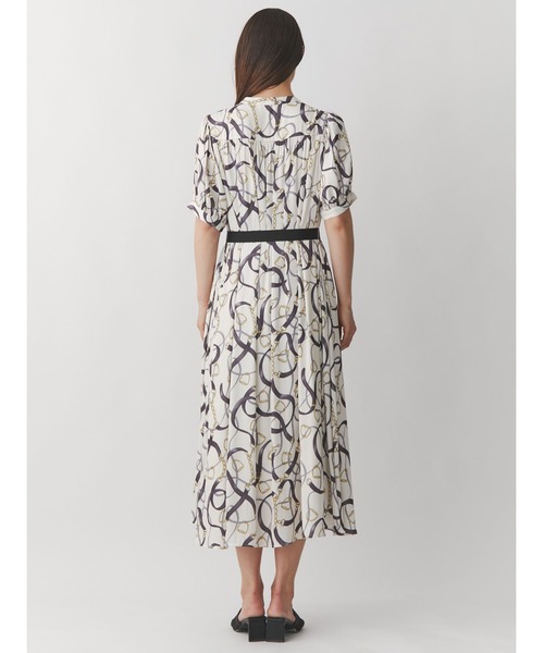 「TONAL」 半袖ワンピース 38 ネイビー レディース_画像8