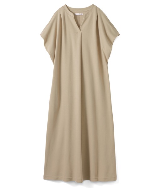 「IEDIT」 半袖ワンピース LARGE ネイビー レディース_画像7