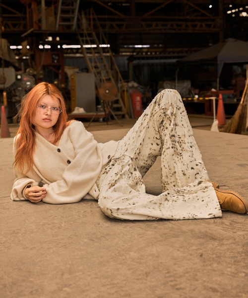 ACLENT（アクレント） パンツ アニマルパターンJ/Wワイドストレート