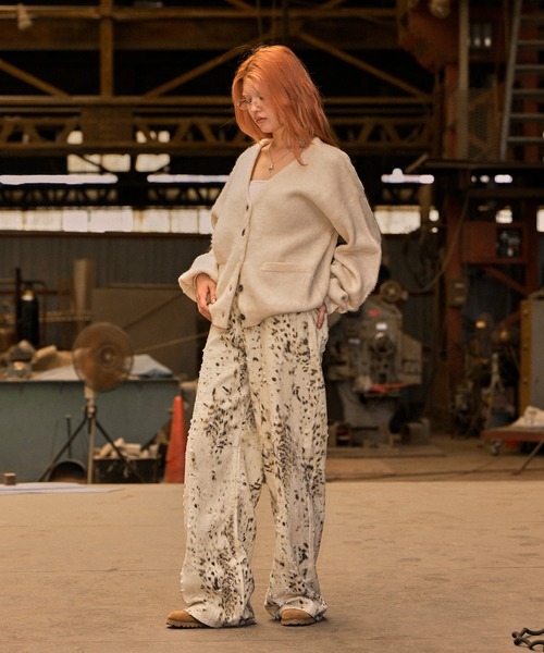 aclent アニマルパターンJ/Wワイドストレートパンツ アニマルパターンJ/Wワイドストレートパンツ｜ACLENT（アクレント）