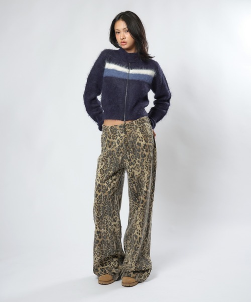 ACLENT（アクレント） パンツ アニマルパターンJ/Wワイドストレート