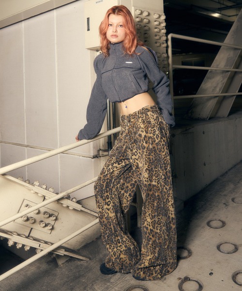 ACLENT（アクレント） パンツ アニマルパターンJ/Wワイドストレート