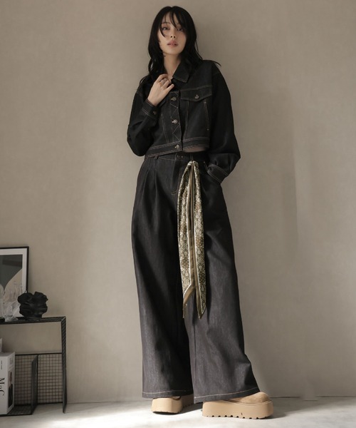 ULYSSES セットアップ 「セットアップ」スカーフ付カラーデニム