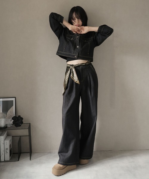 ULYSSES セットアップ 「セットアップ」スカーフ付カラーデニム