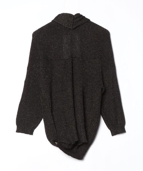 「qualite」 ニットカーディガン - ブラック レディース_画像2