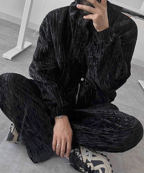 NOWLE（ノウル） ジャージ 「NOWLE」ベロア調 トラックジャケット