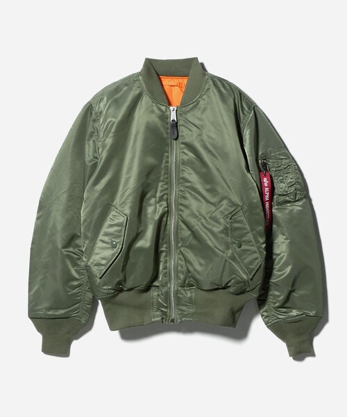 ALPHA INDUSTRIES MA-1フライト ジャケットブルゾン オリーブ Alpha Industries（アルファ・インダストリーズ） コート ジャケット