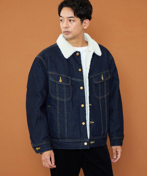 Lee ストームライダー　デニムジャケット ボア襟　丈長 Lee（リー） デニムジャケット gジャン Lee/リー「暖」ボアストーム