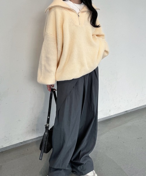 「nemne store」 長袖ニット フリー ピンク レディース_画像9