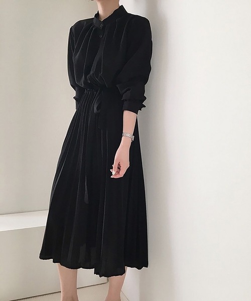 「MAISON BREEZE」 長袖ワンピース FREE グレー レディース_画像7