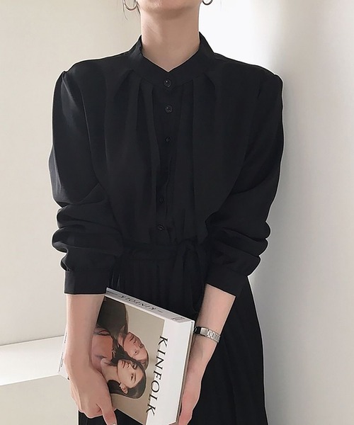 「MAISON BREEZE」 長袖ワンピース FREE グレー レディース_画像8