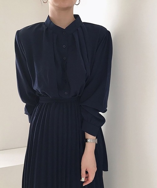 「MAISON BREEZE」 長袖ワンピース FREE グレー レディース_画像9