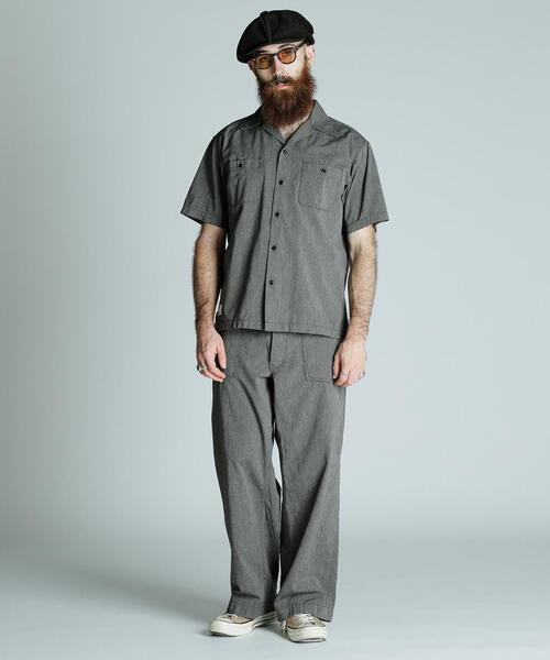 「schott」 半袖シャツ M ブラック メンズ_画像3